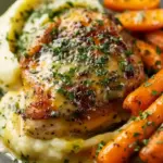 Creamy Herb Chicken with Mashed Potatoes & Glazed Carrots: A Complete Comfort Food Dinner