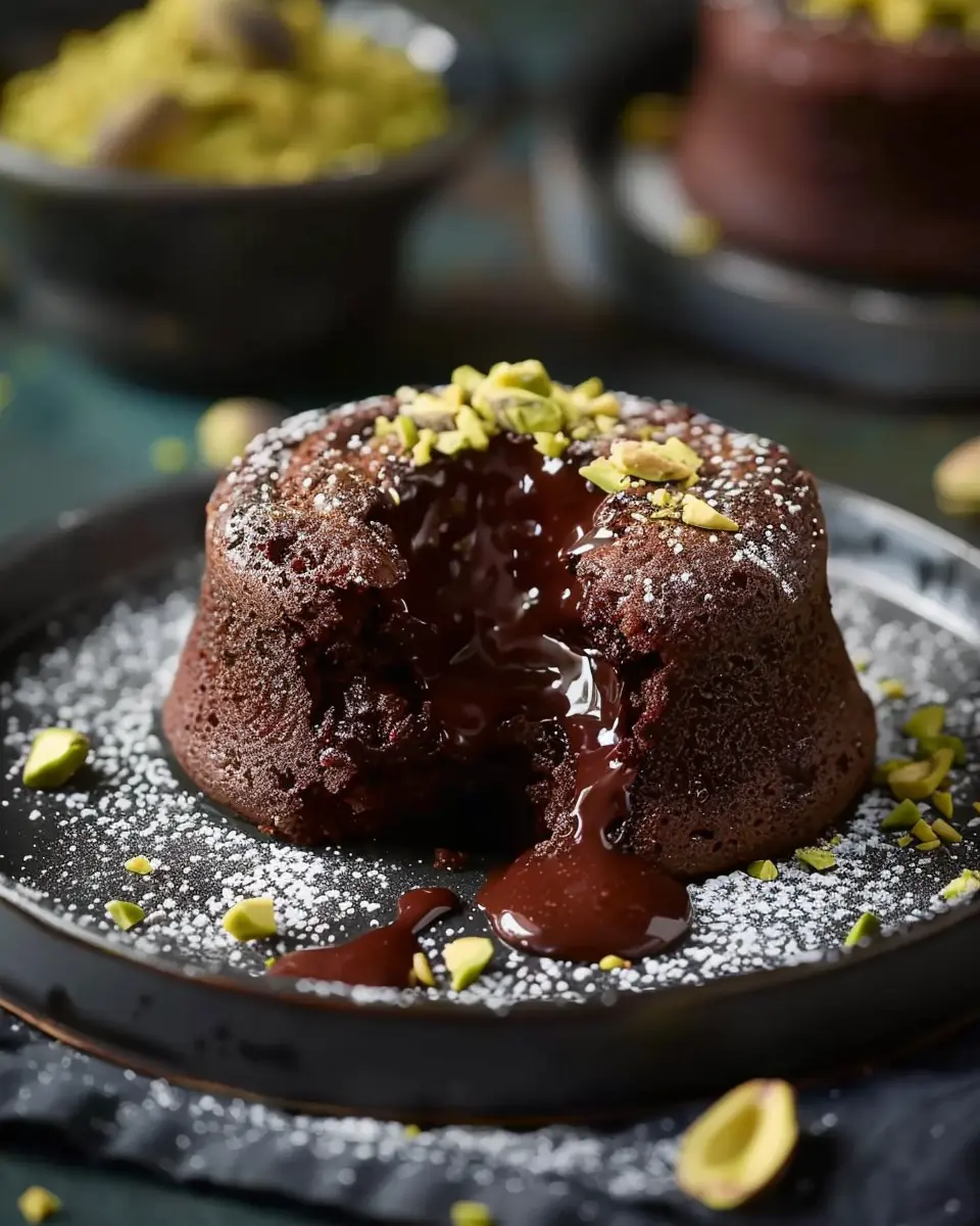 Pistachio Chocolate Lava Cakes That Melt From the Middle: Indulgent Delight