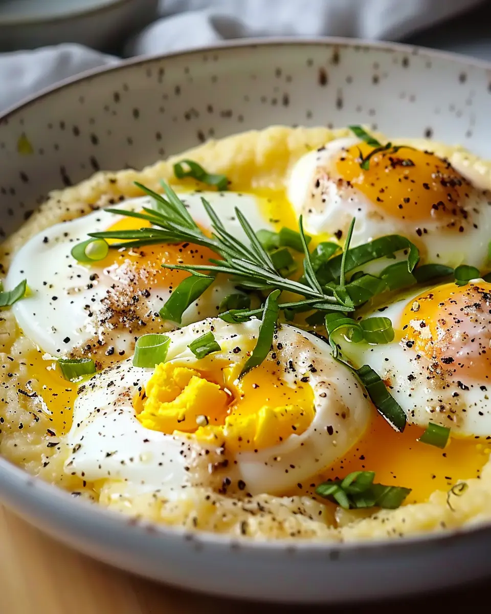 Creamy Polenta with Poached Eggs and Savory Turkey Bacon Delight