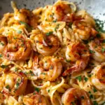 Creamy Cajun shrimp pasta Recipe (delicious with orzo)