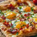 Puff Pastry Breakfast Pizza recipe