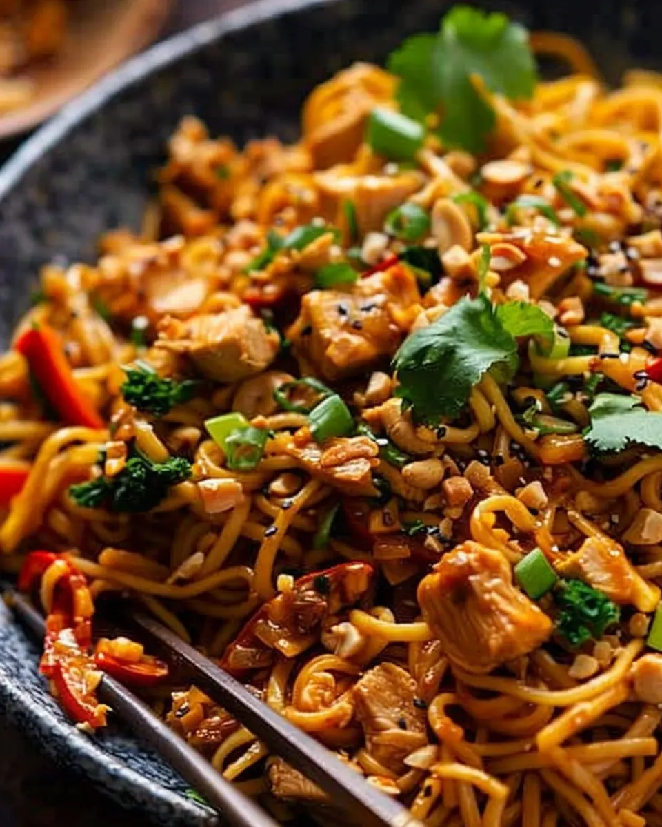 12 Minute Thai Chicken Peanut Noodles: Easy Comfort Food Delight
