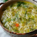 Orzo, Leek and Dill Soup