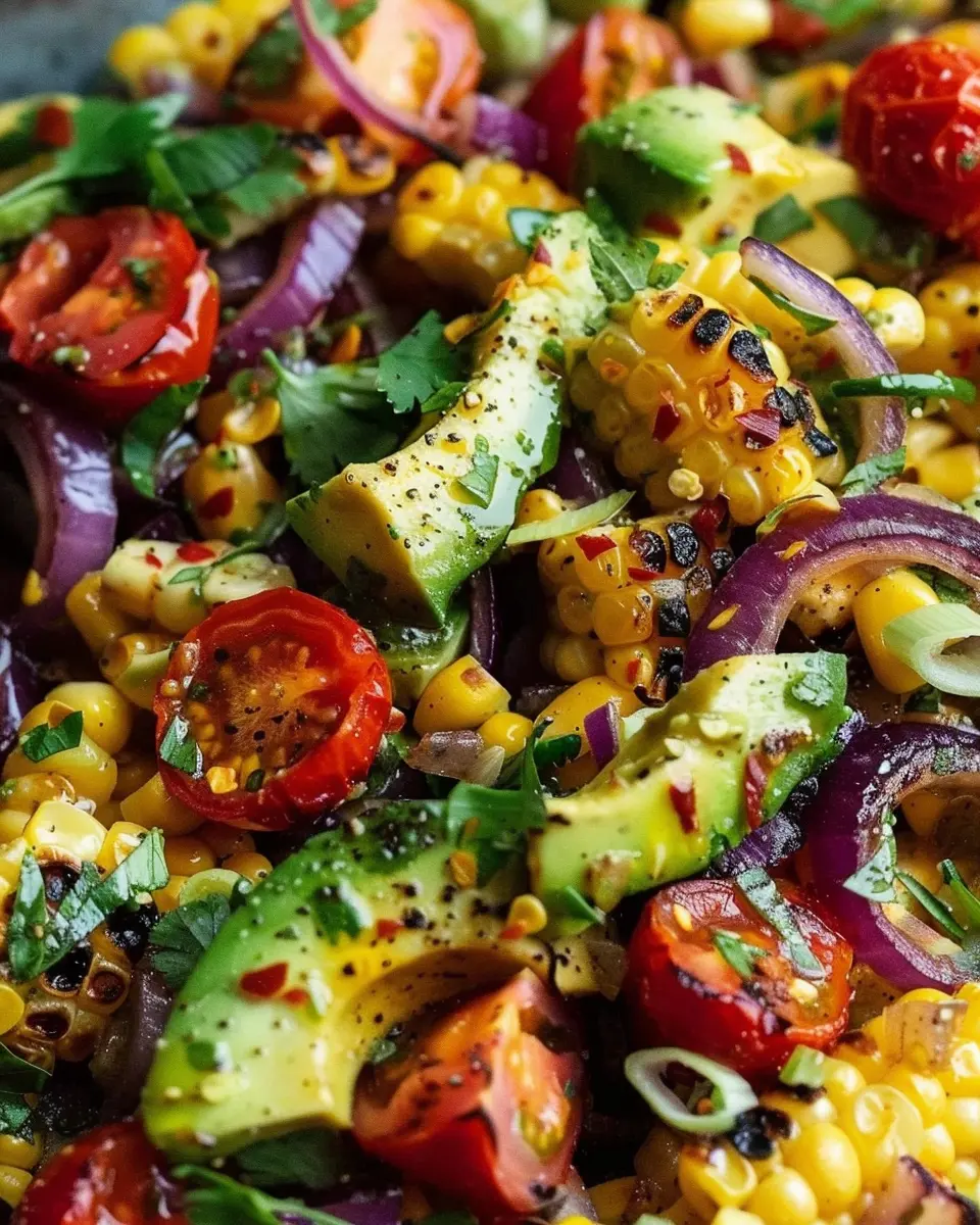 Charred Corn Avocado Salad: A Refreshing Twist with Turkey Bacon