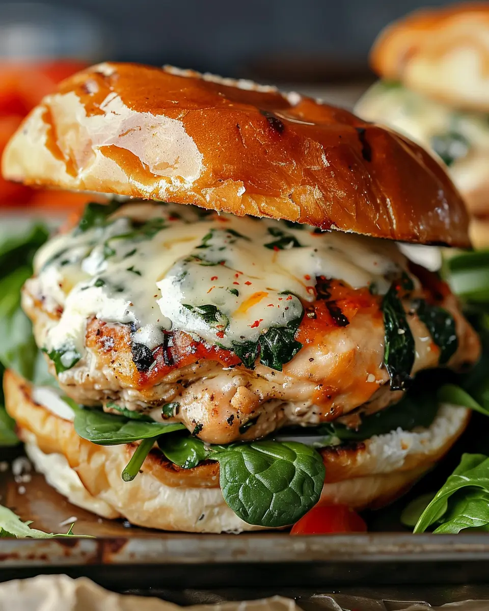 White Cheddar and Spinach Chicken Burgers: Your Easy Weeknight Delight