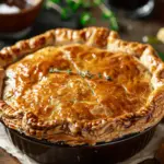 Hearty Irish Guinness Beef Pie Bursting with Flavor
