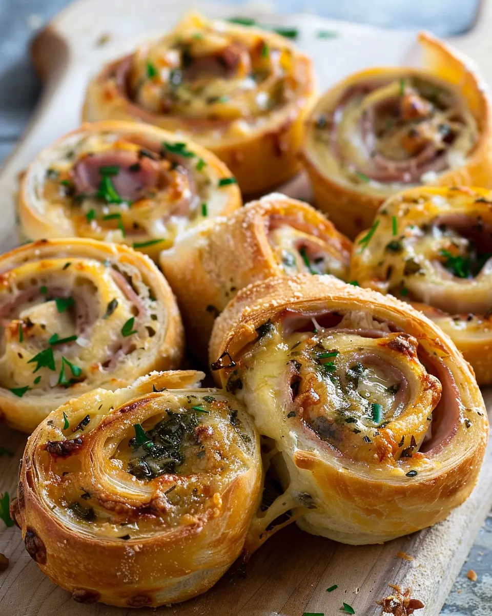 Ham and Cheese Pinwheels: Easy Chicken Ham &amp; Turkey Bacon Delight