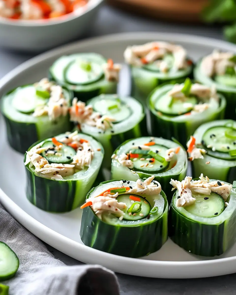 Best Chicken Salad Cucumber Roll Ups: Easy &amp; Fresh Delight