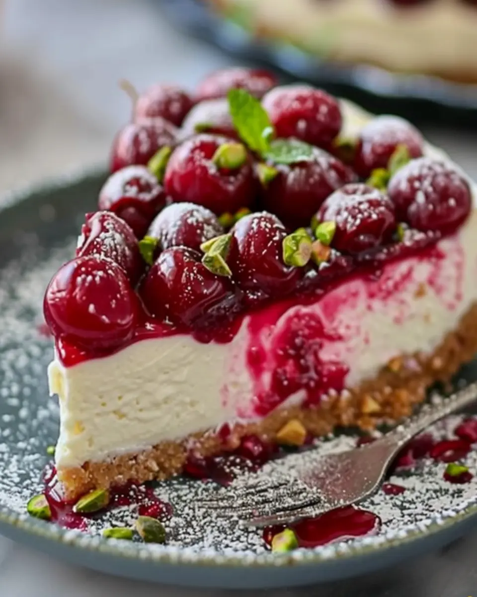Cherry Pistachio Cheesecake: An Indulgent Twist for Home Bakers
