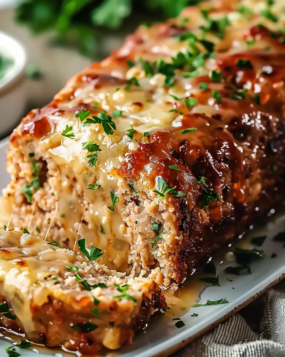 Juicy Garlic Parmesan Chicken Meatloaf with Turkey Bacon Twist