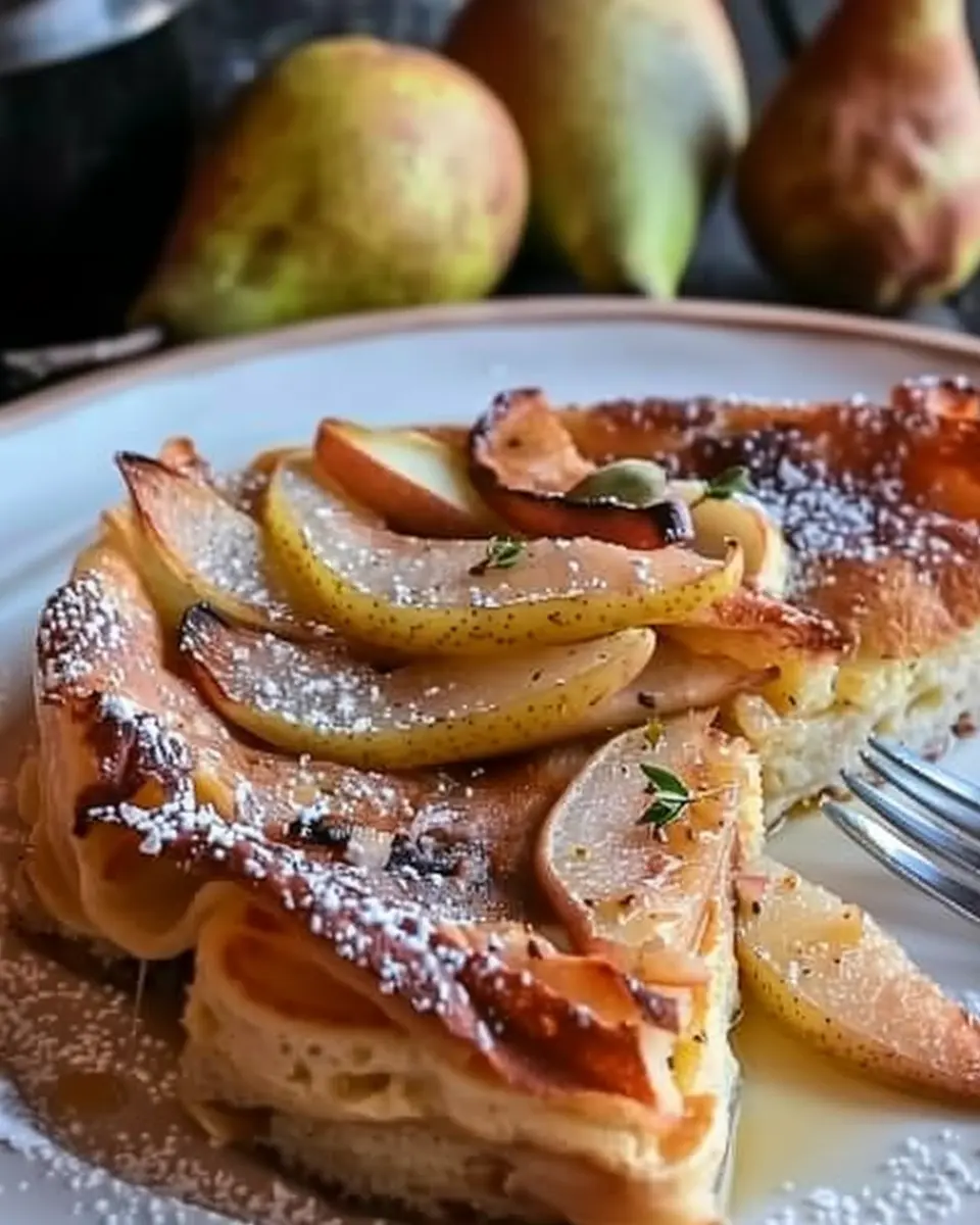 Baked Pancake Delight with Pear and Cardamom: Easy &amp; Irresistible