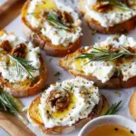 Whipped Feta Crostini With Hot Honey Appetizer