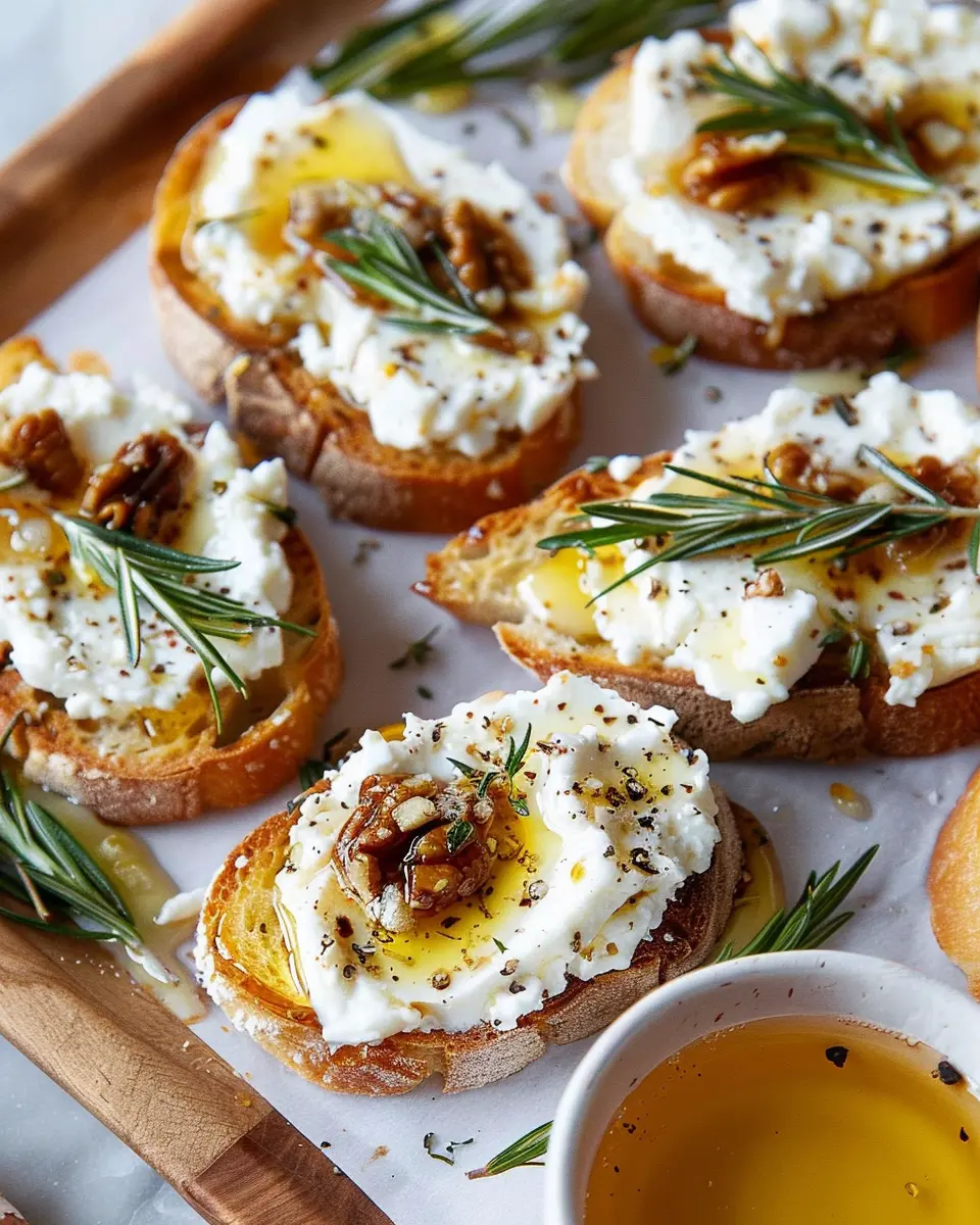 Whipped Feta Crostini with Hot Honey: The Best Appetizer Delight