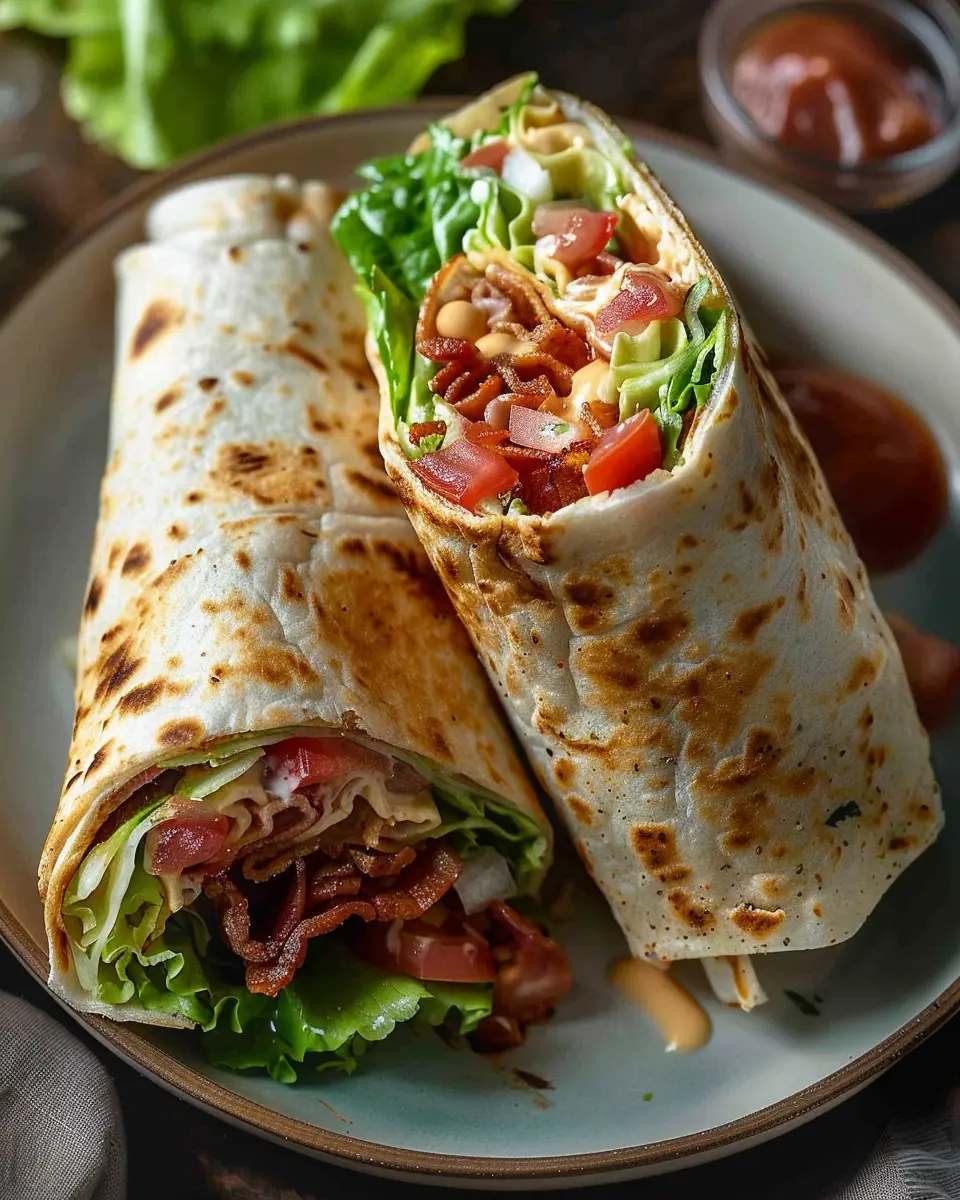 Gourmet BLT Wraps with Secret Sauce: A Delicious Turkey Bacon Twist